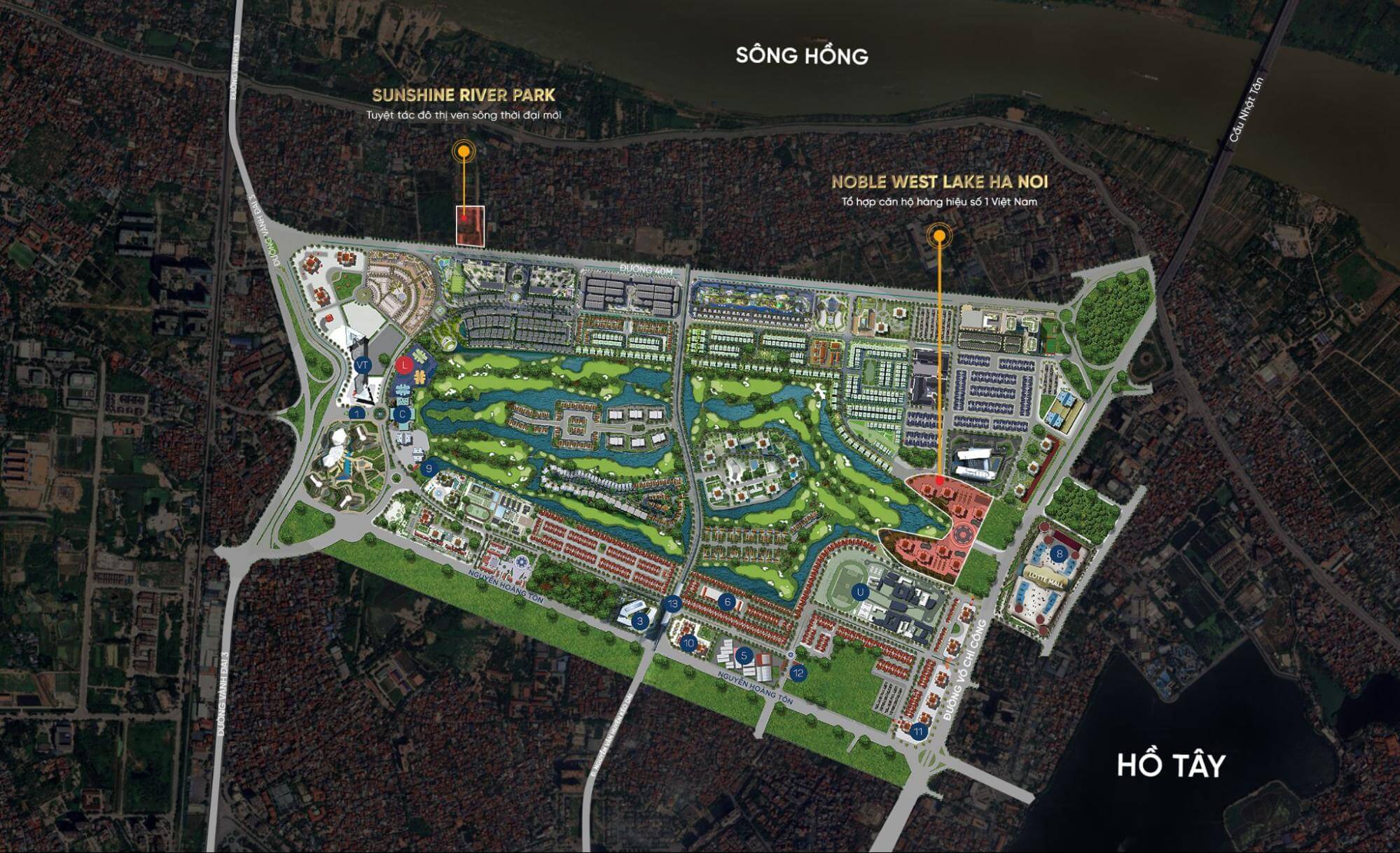 vị trí dự án Sunshine Empire ciputra