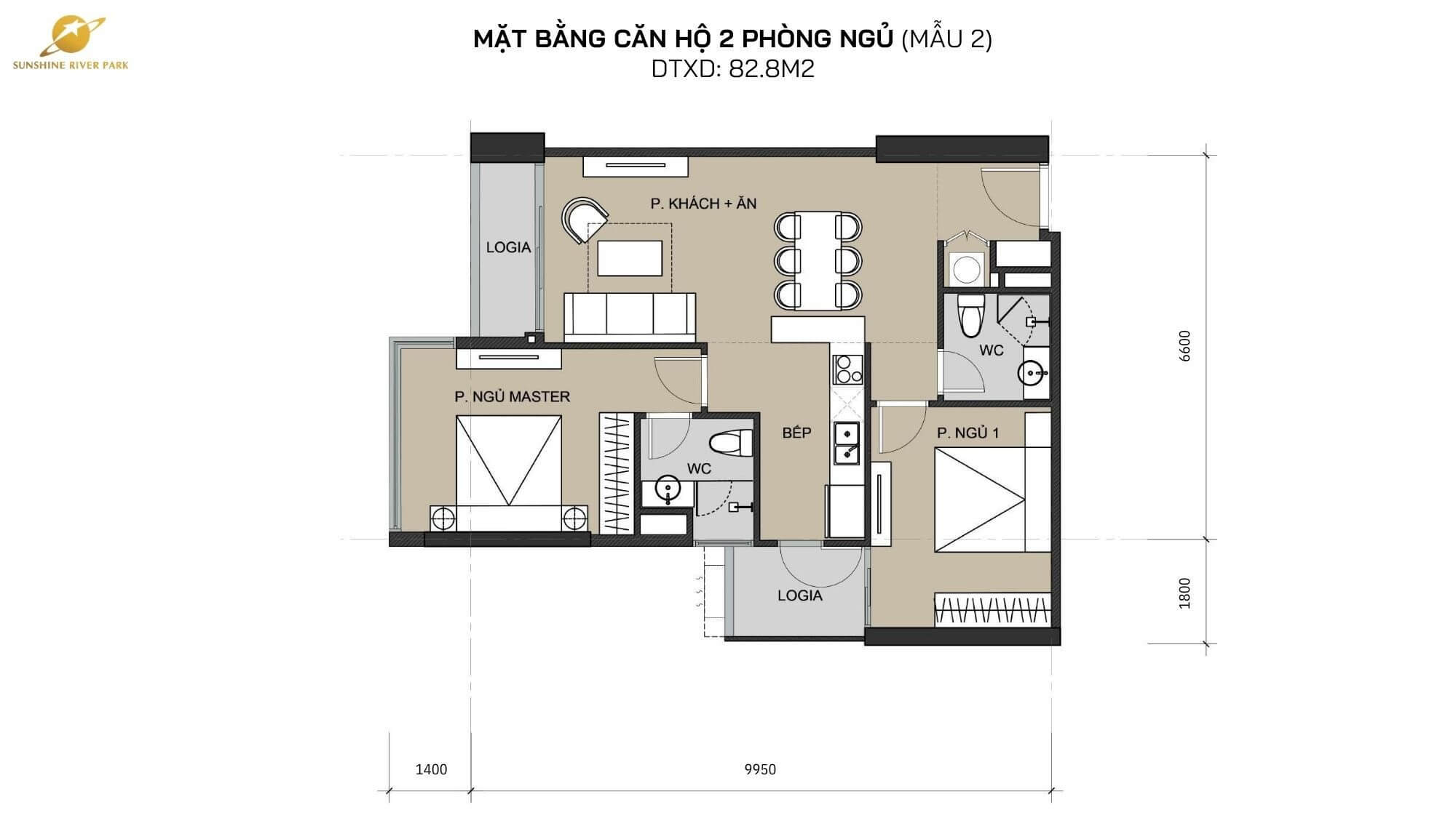 thiết kế căn hộ Sunshine Empire ciputra