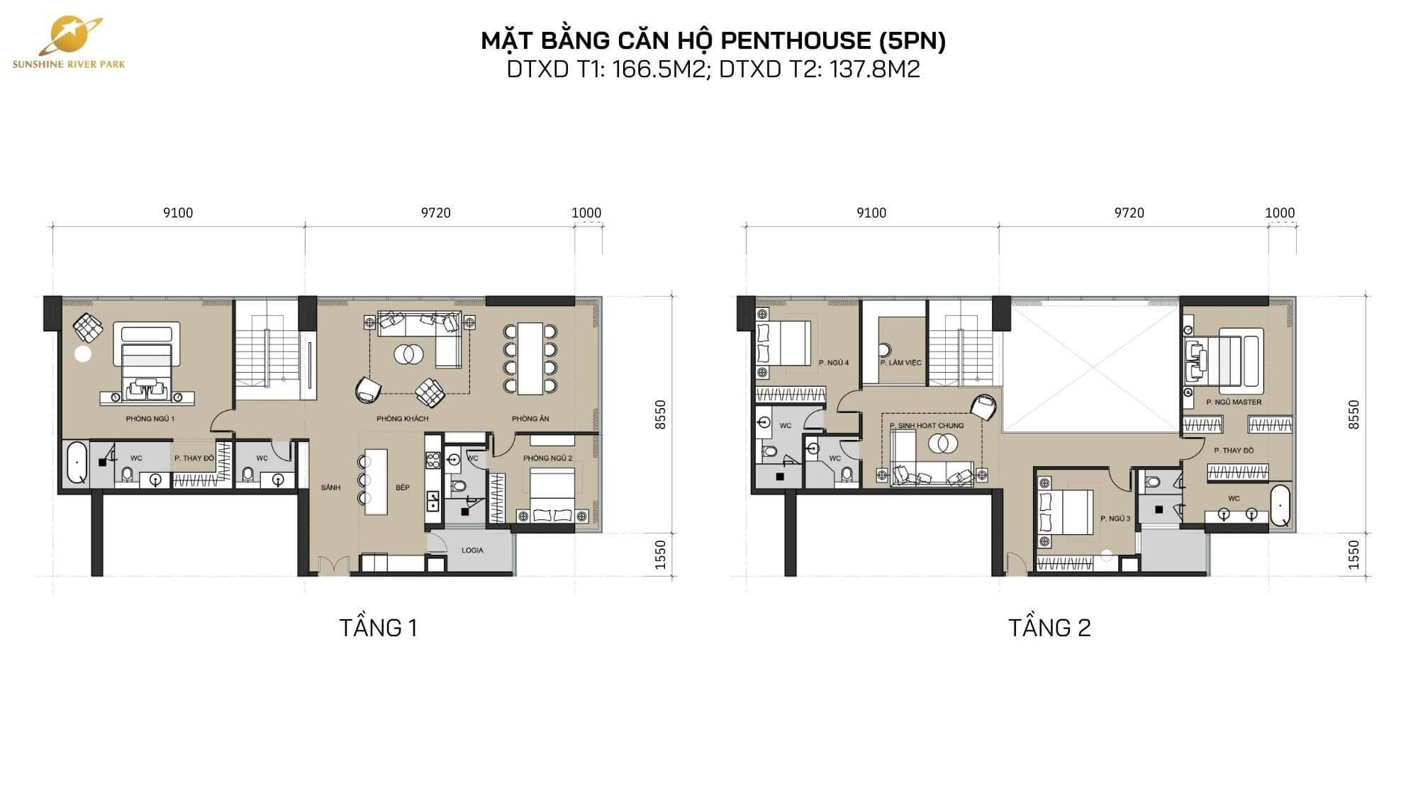 thiết kế căn hộ Sunshine Empire ciputra
